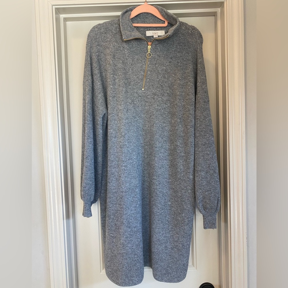 Loft Gray Sweater Dress